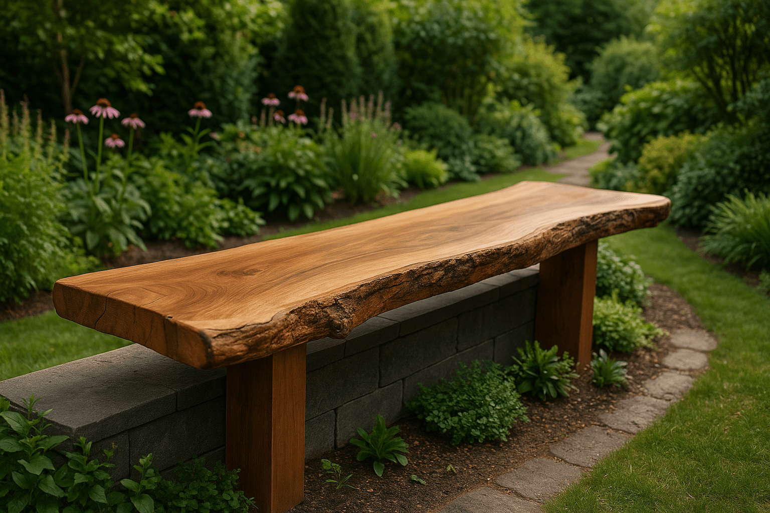 Outdoor covered area with shelves